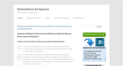 Desktop Screenshot of deinstallationspywarevirus.com
